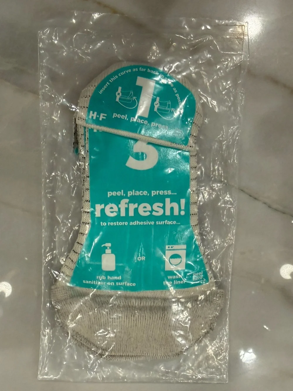 NWT ⛱️Yekks - Beige Adhesive No-Show High Heel Socks - L